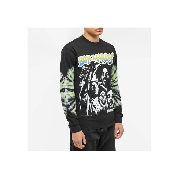 MARKET x Bob Marley Long Sleeve Punk T-Shirt in Tie Dye S NWT - Picture 2 of 5